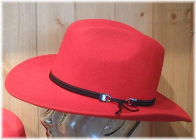 rød cowboy hat i uldfilt