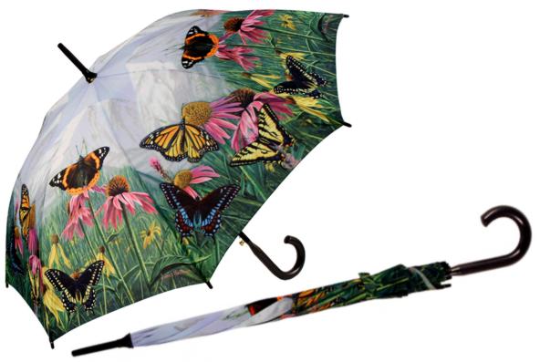 Paraply med sommerfugle