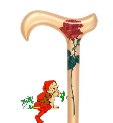 Kulfiber stok med Rose